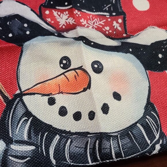 Christmas Pillow Cover Snowman Decor Xmas Holiday Decorative Accent Throw Case - Picture 3 of 10